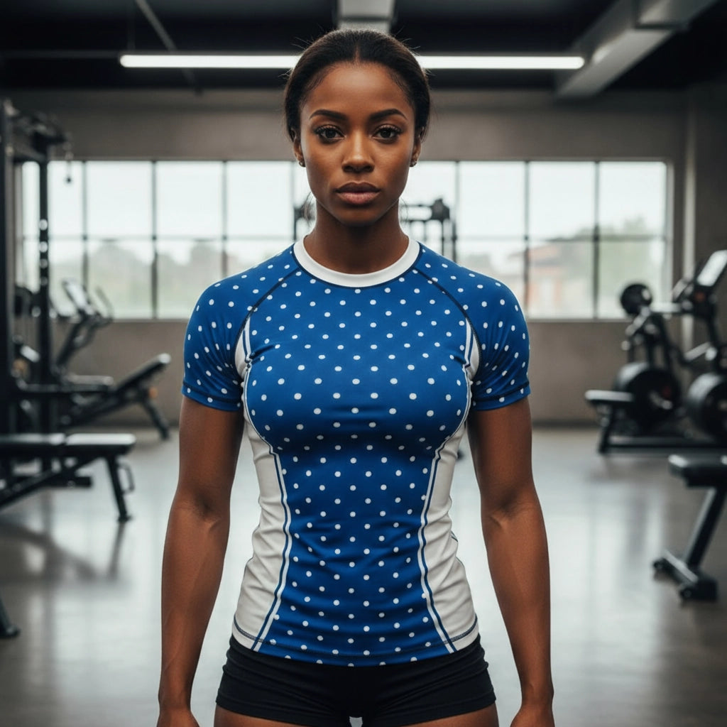 DotPop Women's Rash Guard Short Sleeve