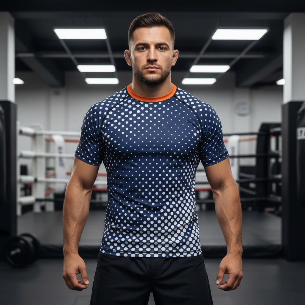 Halftones Rash Guard Short Sleeve