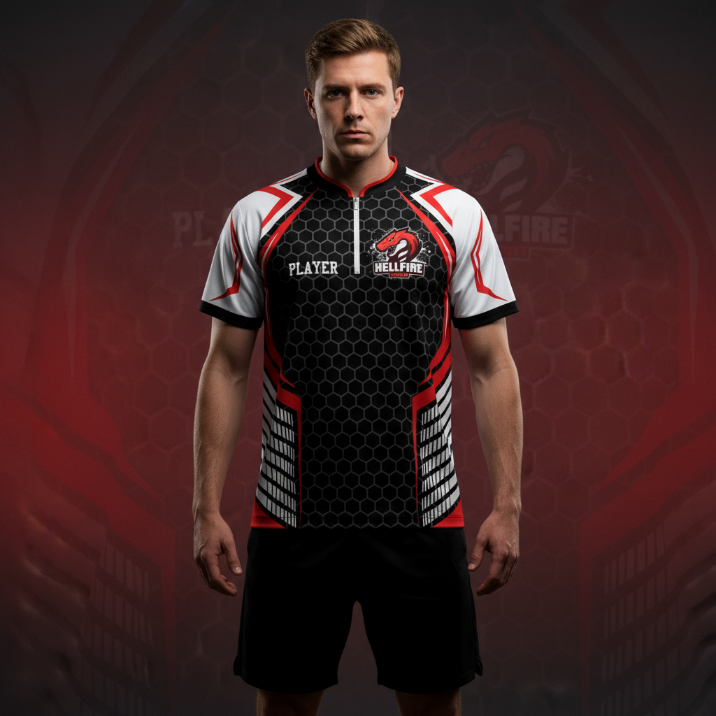 Hellfire Esports Chinese Collar Tee