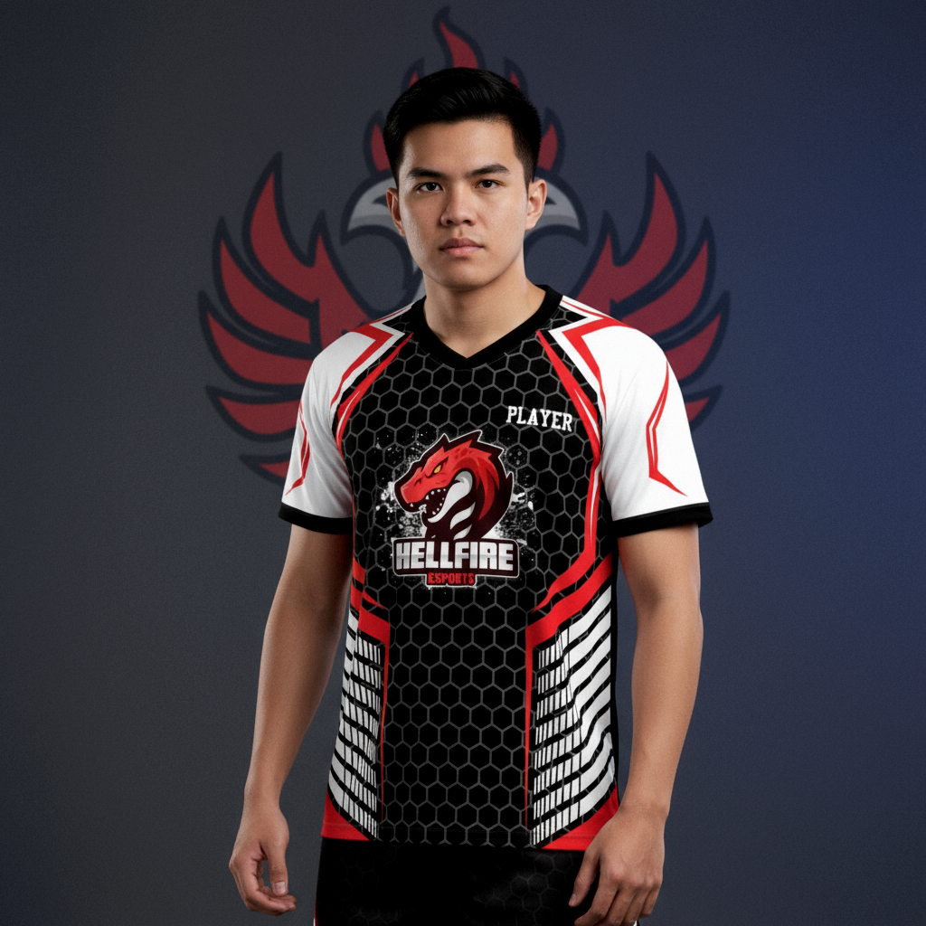 Hellfire Esports Overlap V-neck