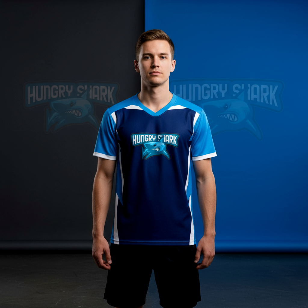 Hungry Shark Overlap V-neck