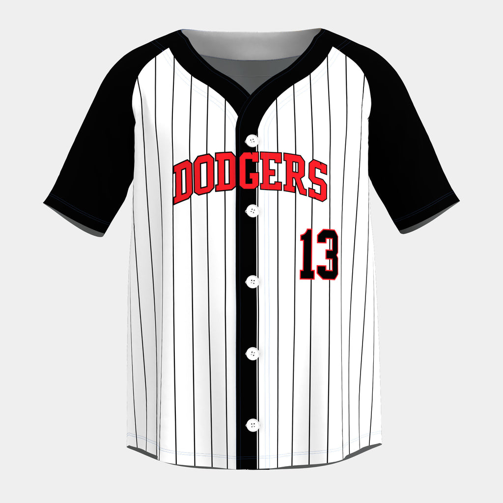 Pinstripes Baseball Jersey by Kit Designer Pro