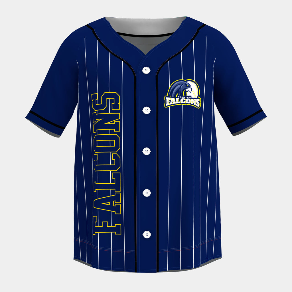 Falcons Baseball Jersey with Piping by Kit Designer Pro