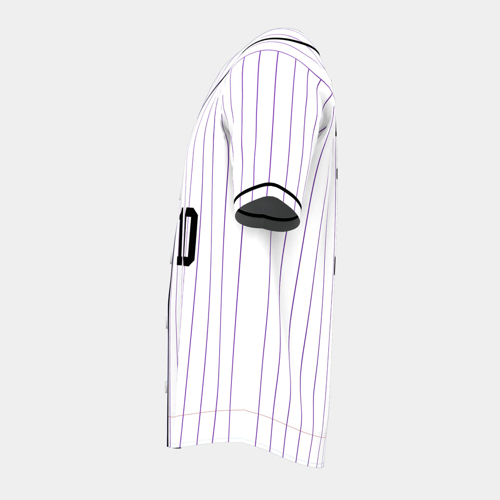 Pinstripes Baseball Jersey with Piping by Kit Designer Pro