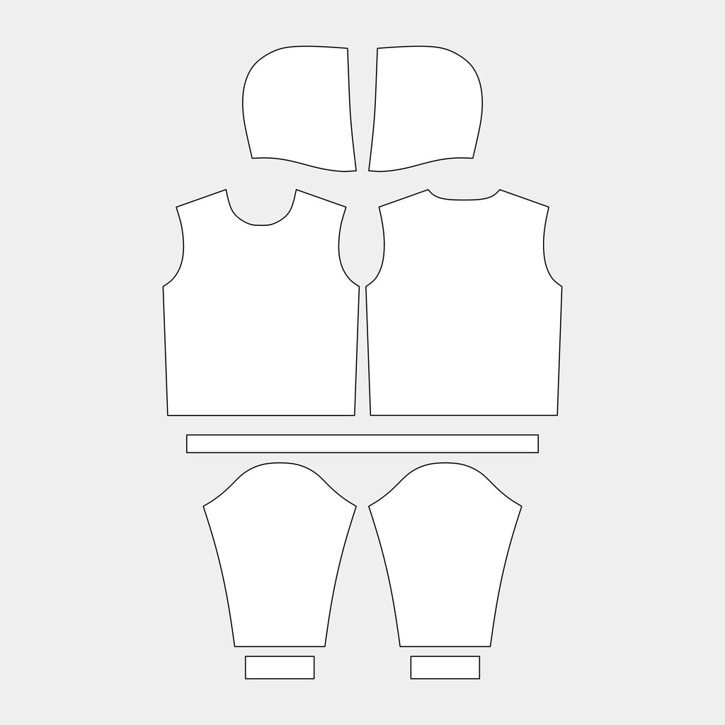 Men's Hoodie - Asian Size Pattern (UNIQ-08AS MHJ) by Kit Designer Pro