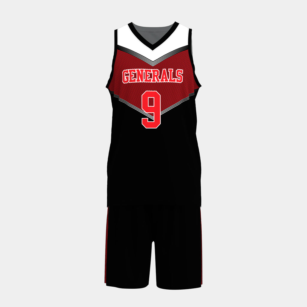 Generals Basketball Jersey Set by Kit Designer Pro