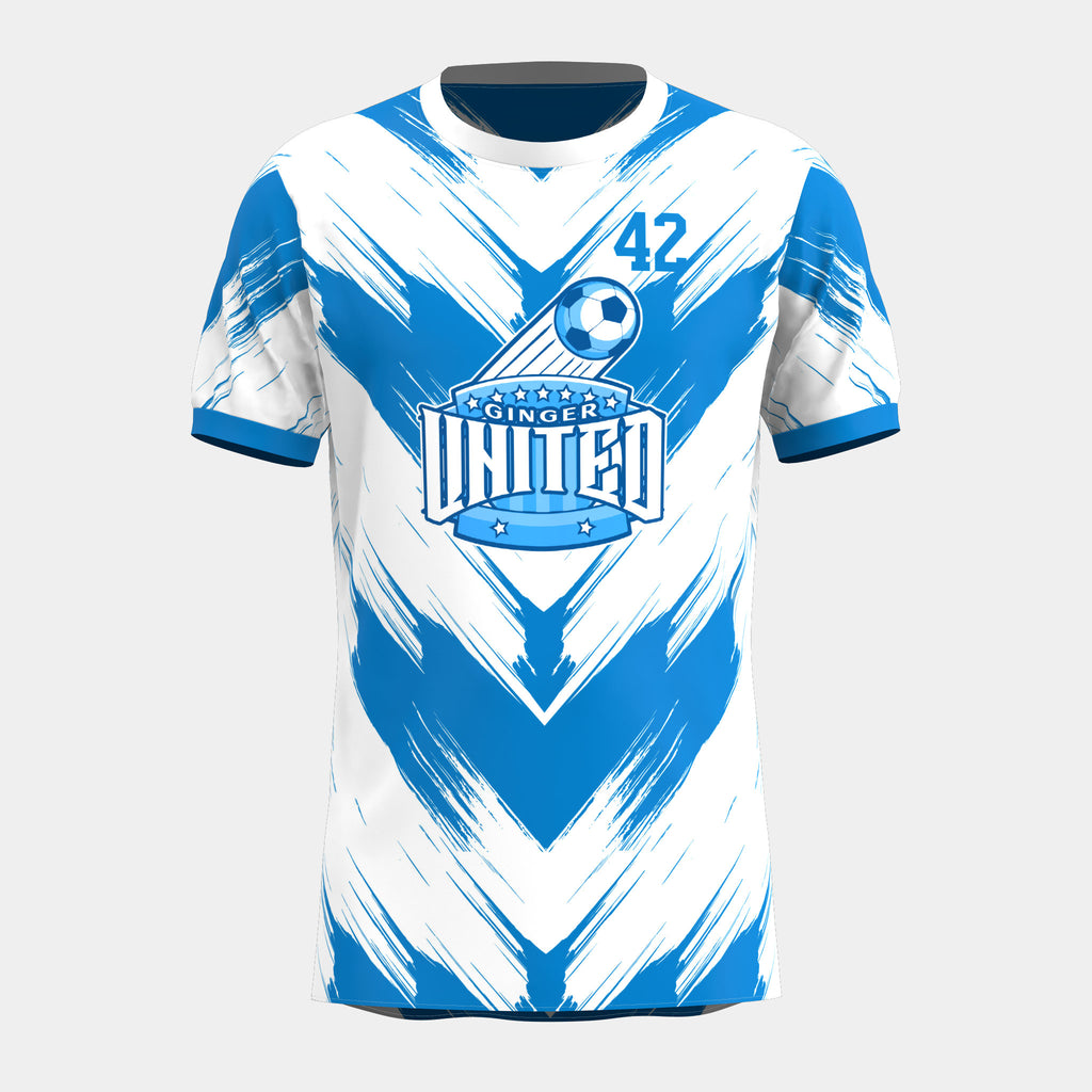Ginger United Soccer Shirt by Kit Designer Pro