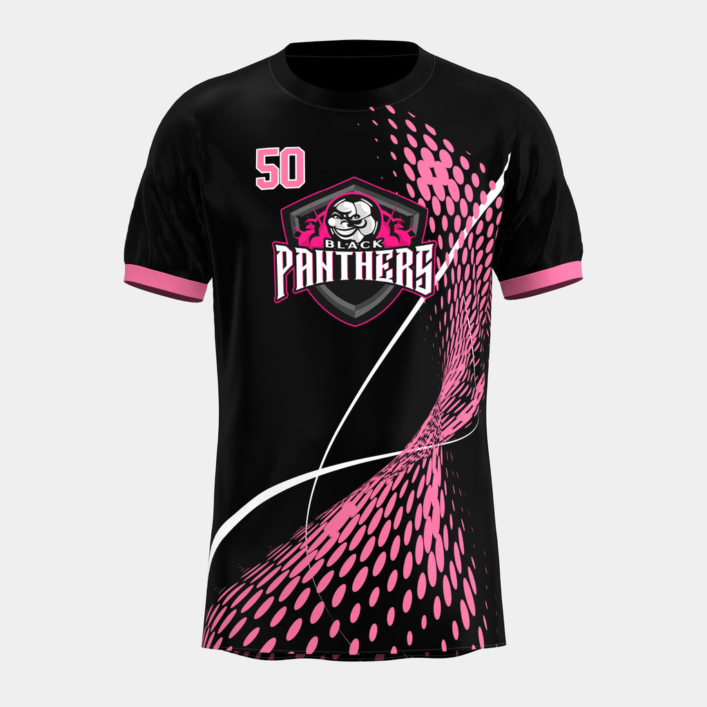 Black Panthers Soccer Shirt by Kit Designer Pro