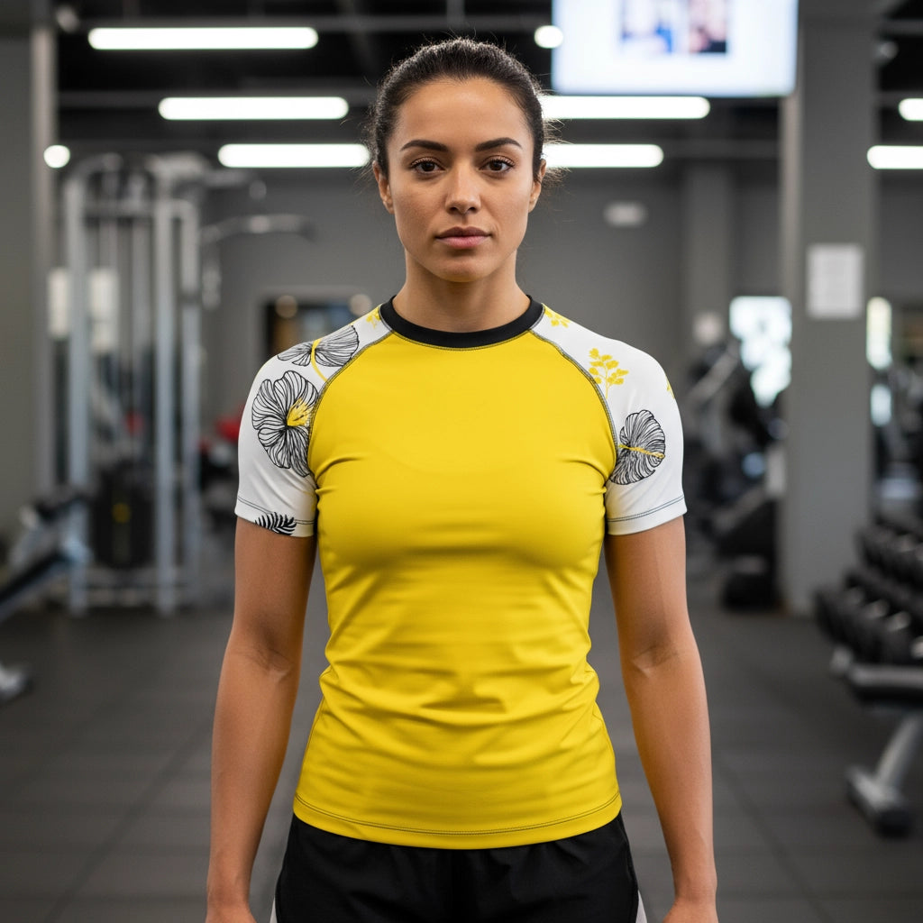 Ocean Bloom Women's Rash Guard Short Sleeve