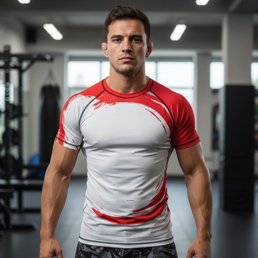 Red Warrior Rash Guard Short Sleeve
