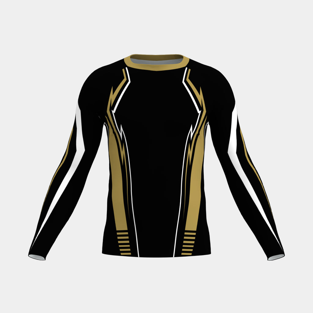 Gold Rash Guard Designs Men's Rash Guard Long Sleeve Collection | Kit Designer Pro