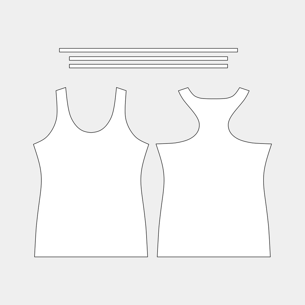 Women's Tank Top - Asian Size Pattern (LRBT-2A WTT) by Kit Designer Pro