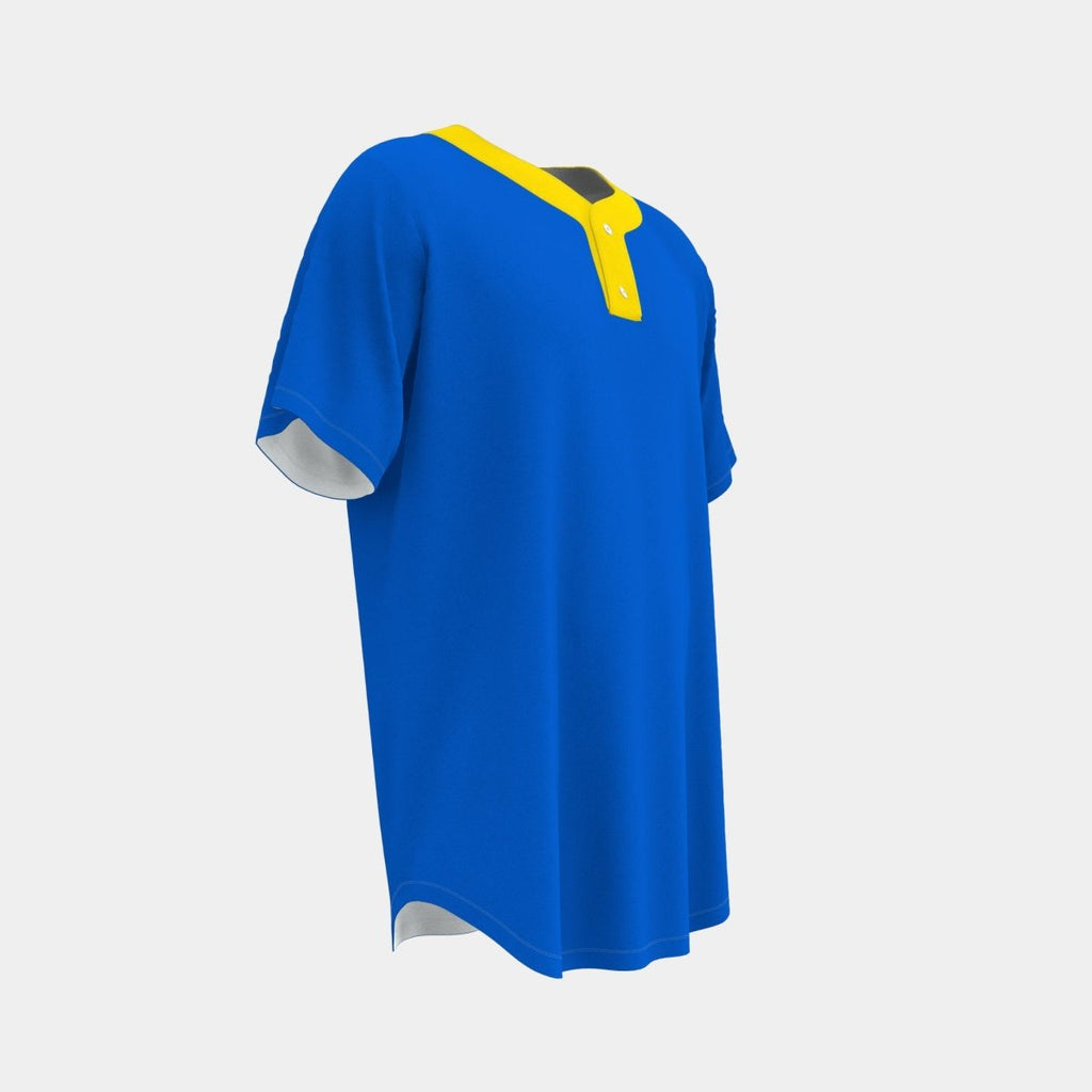 Adult 2 - button Baseball Jersey Curved Bottom Hem - Kit Designer