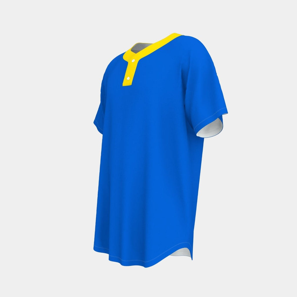 Adult 2 - button Baseball Jersey Curved Bottom Hem - Kit Designer