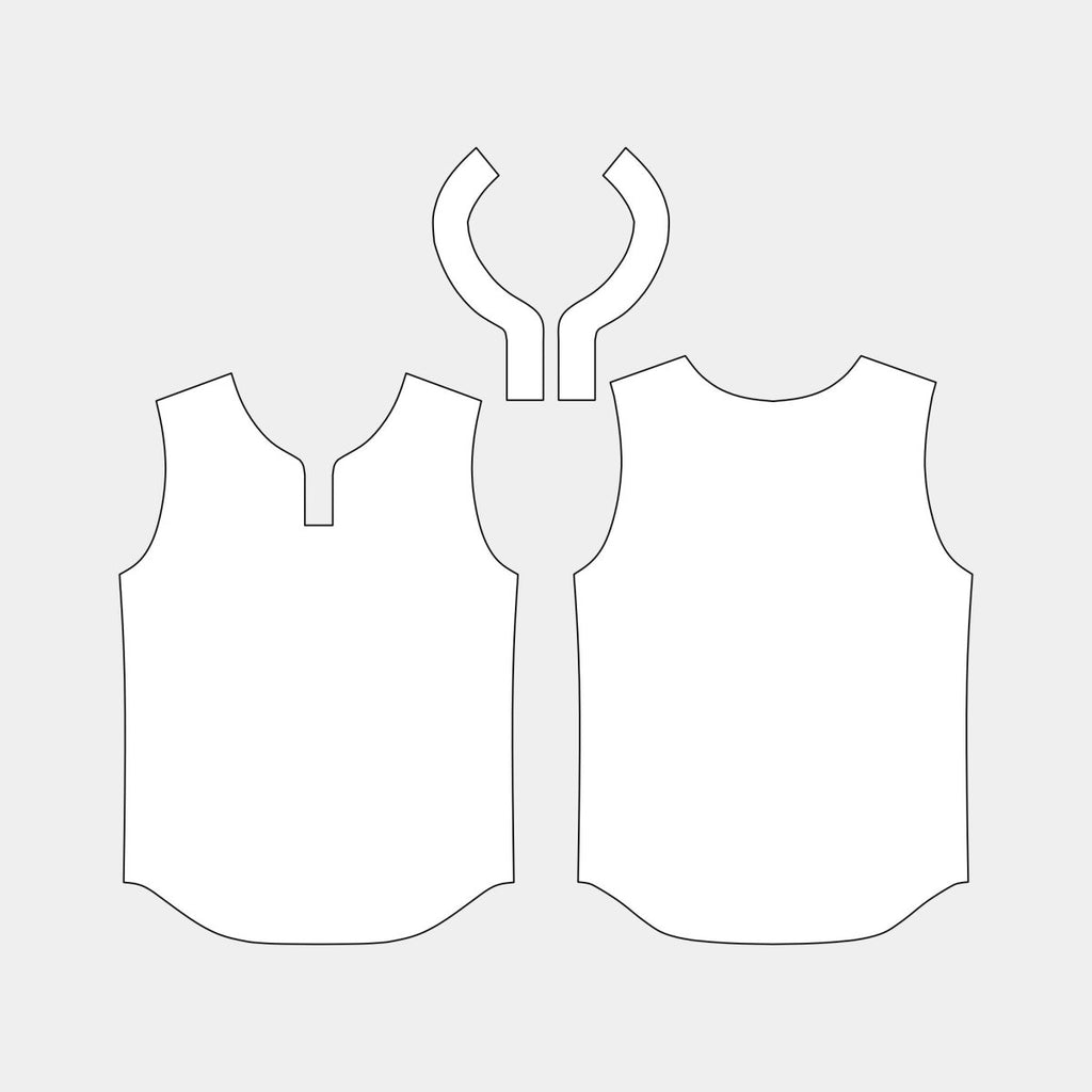 Adult 2 - button Sleeveless Baseball Jersey Curved Bottom Hem (BB1004CS) - Kit Designer