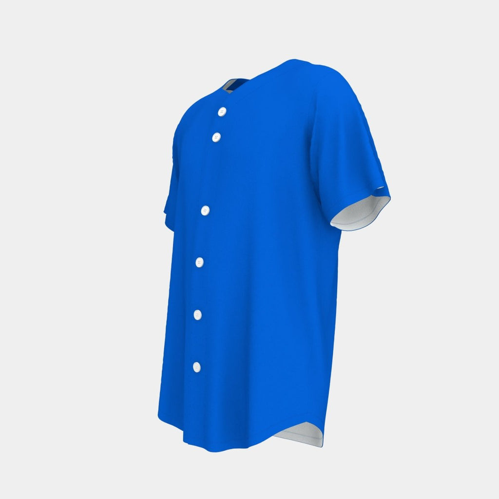Adult Full Button Baseball Jersey Curved Bottom Hem - Kit Designer