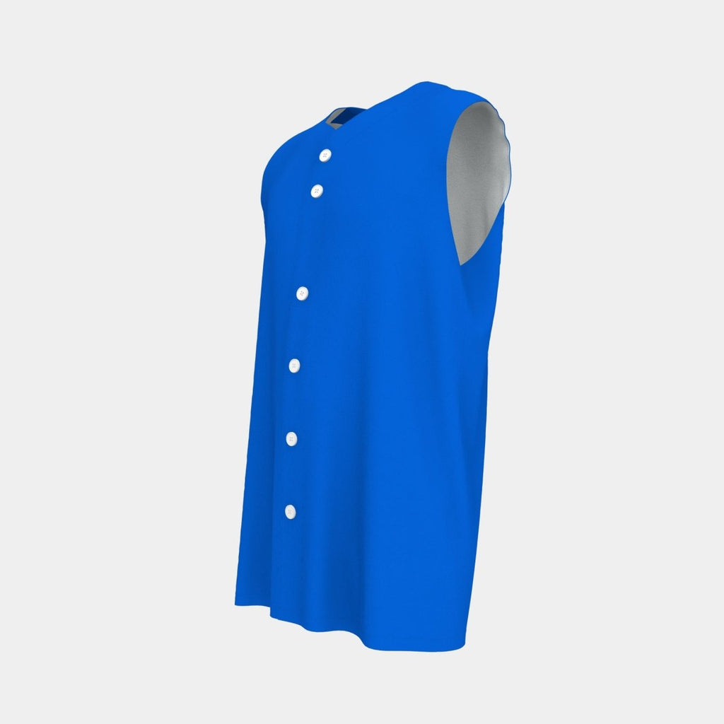 Adult Full Button Sleeveless Baseball Jersey - Kit Designer