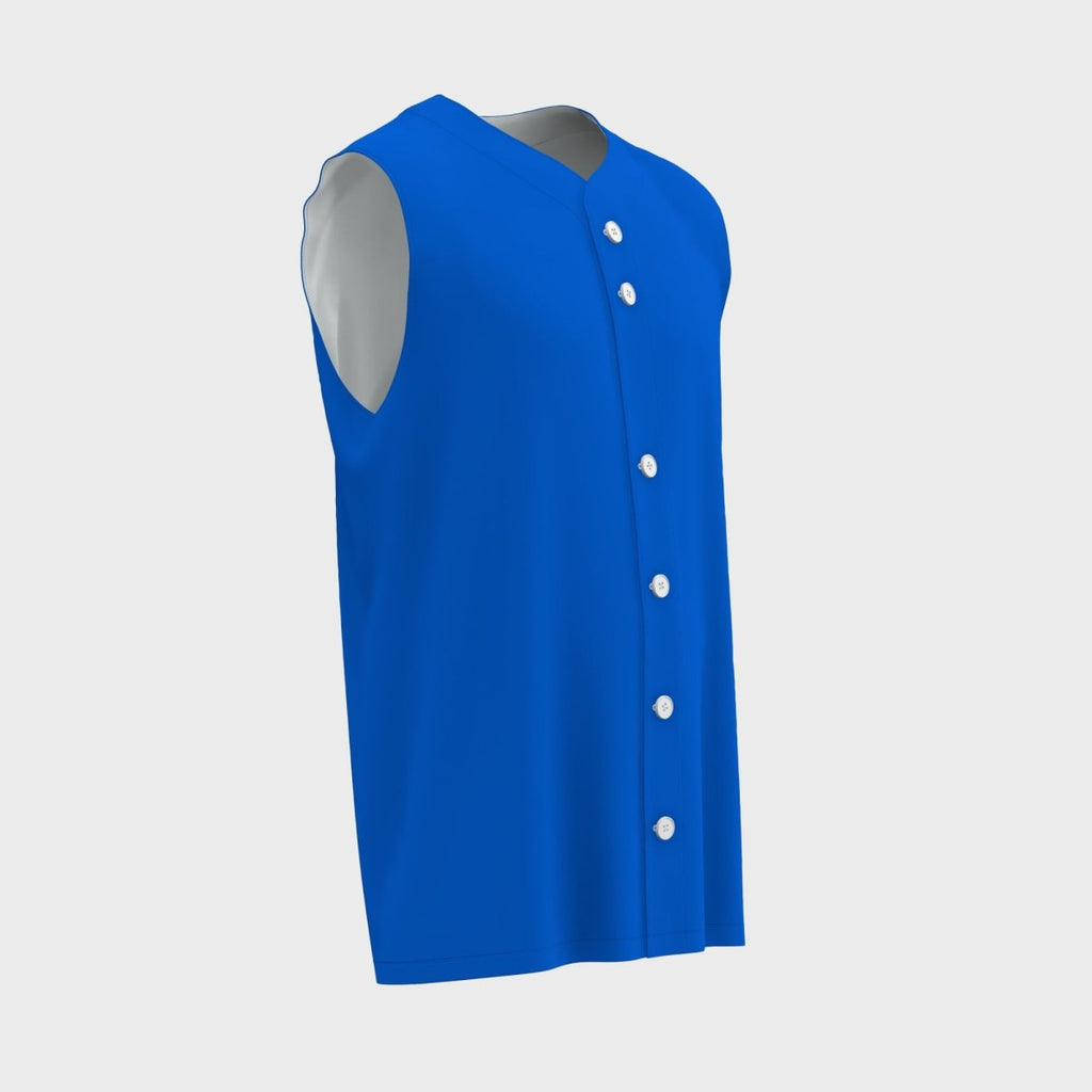 Adult Full Button Sleeveless Baseball Jersey - Slim Fit - Kit Designer