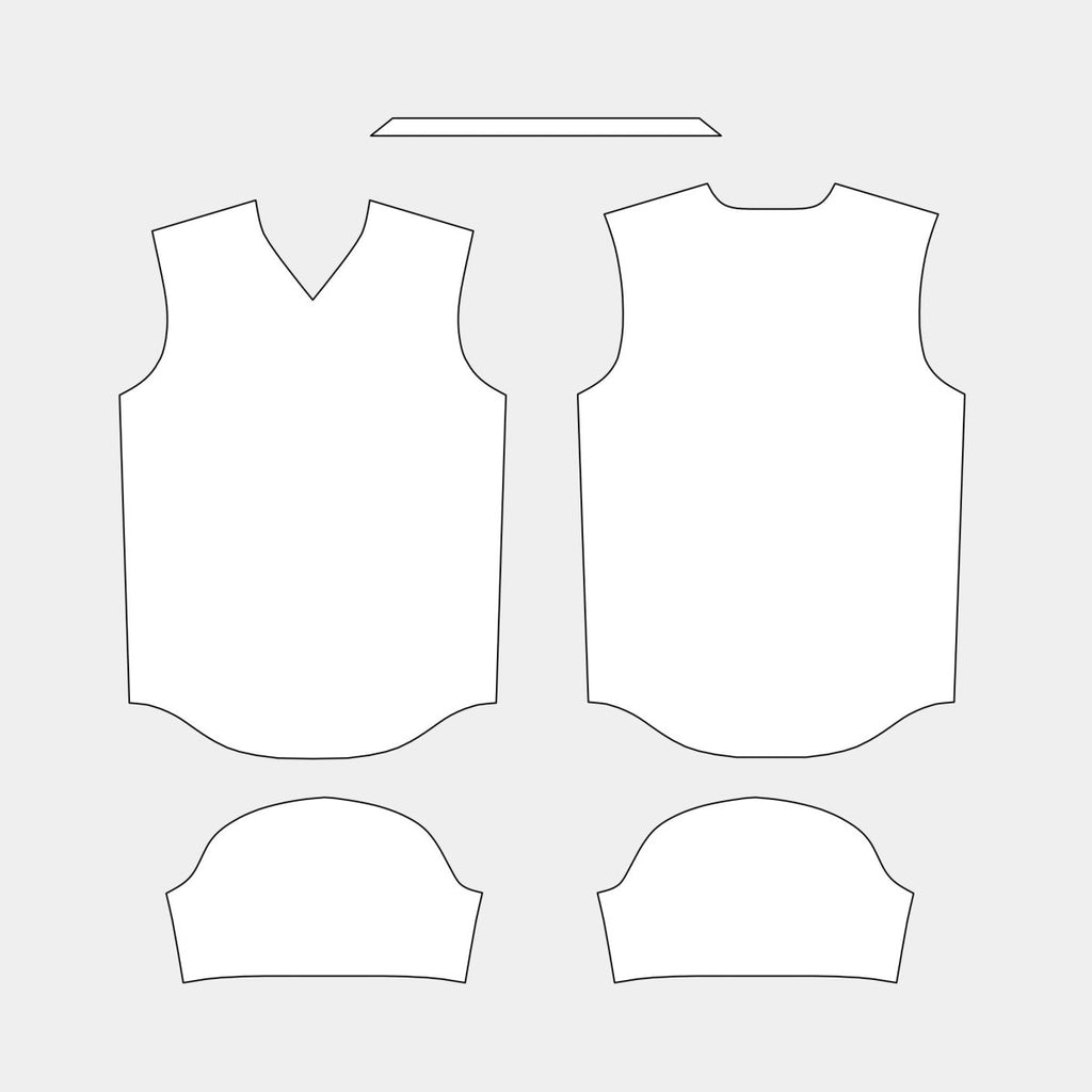 Adult V - Neck Baseball Jersey Curved Bottom Hem (BB1002C) - Kit Designer