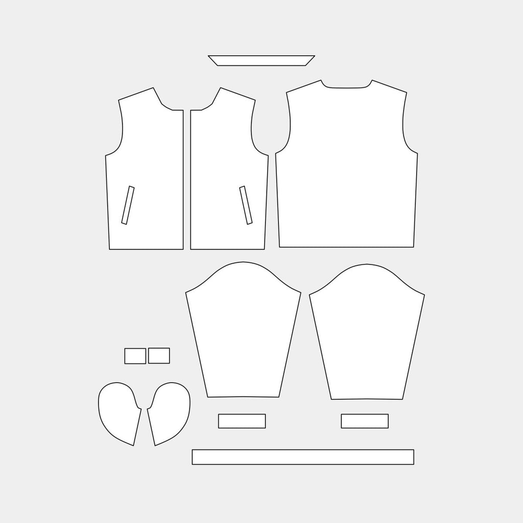 Adult Varsity Jacket with Knitting, Waistband and Cuffs (TC39NL - MVJU) - Kit Designer