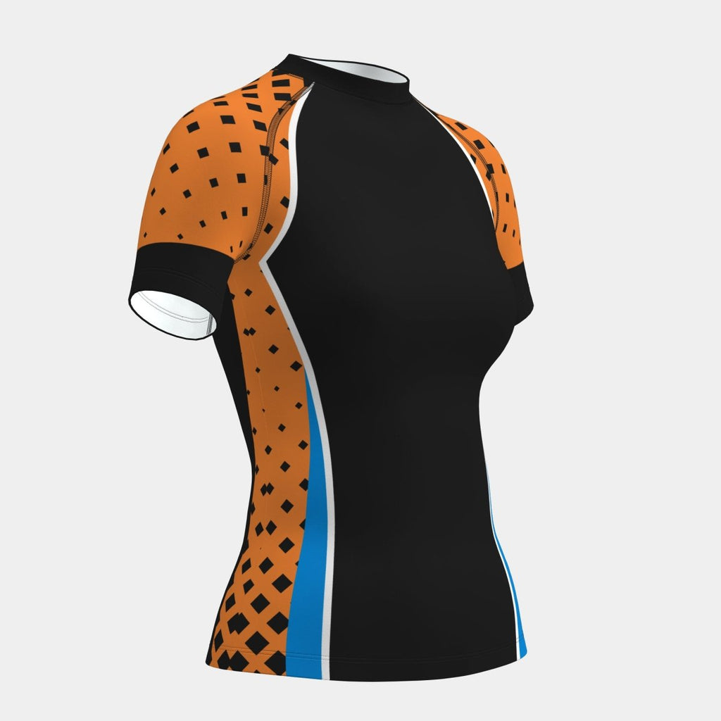 Design 6 Women's Rash Guard Short Sleeve - Kit Designer