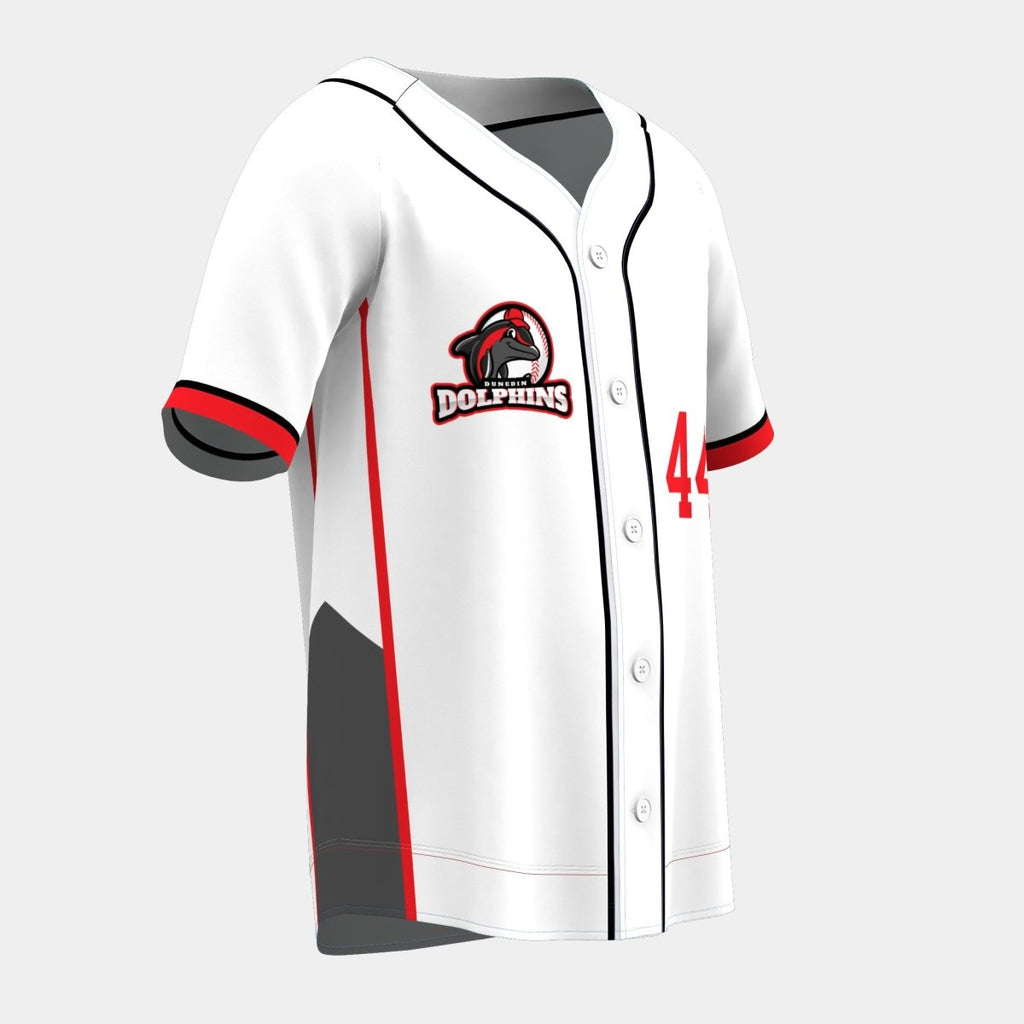 Dolphins Baseball Jersey with Piping - Kit Designer