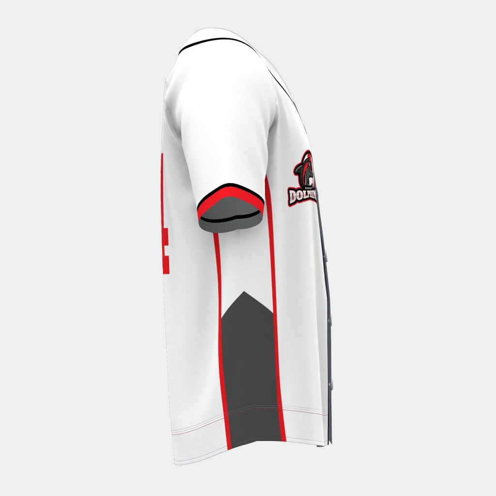 Dolphins Baseball Jersey with Piping - Kit Designer