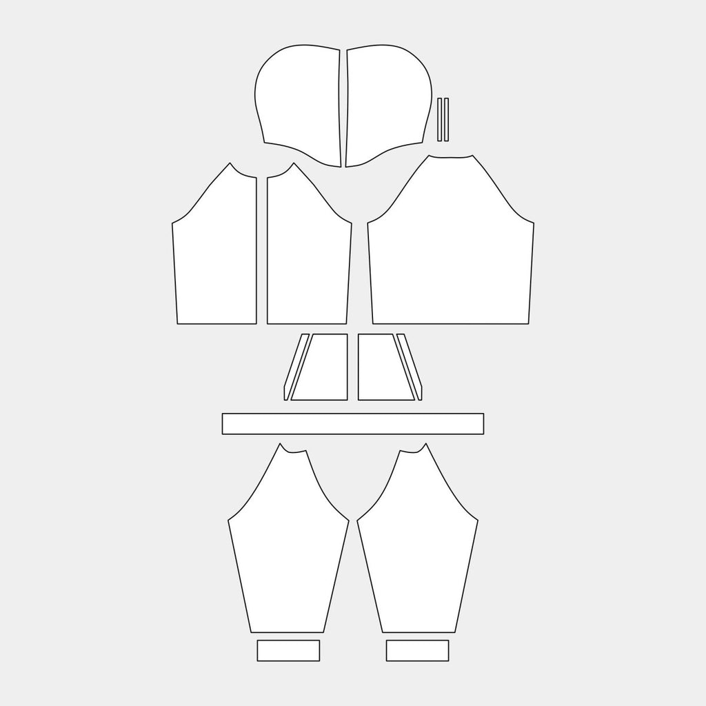 Kids Hoodie Jacket Pattern (18YT - YTSH) - Kit Designer
