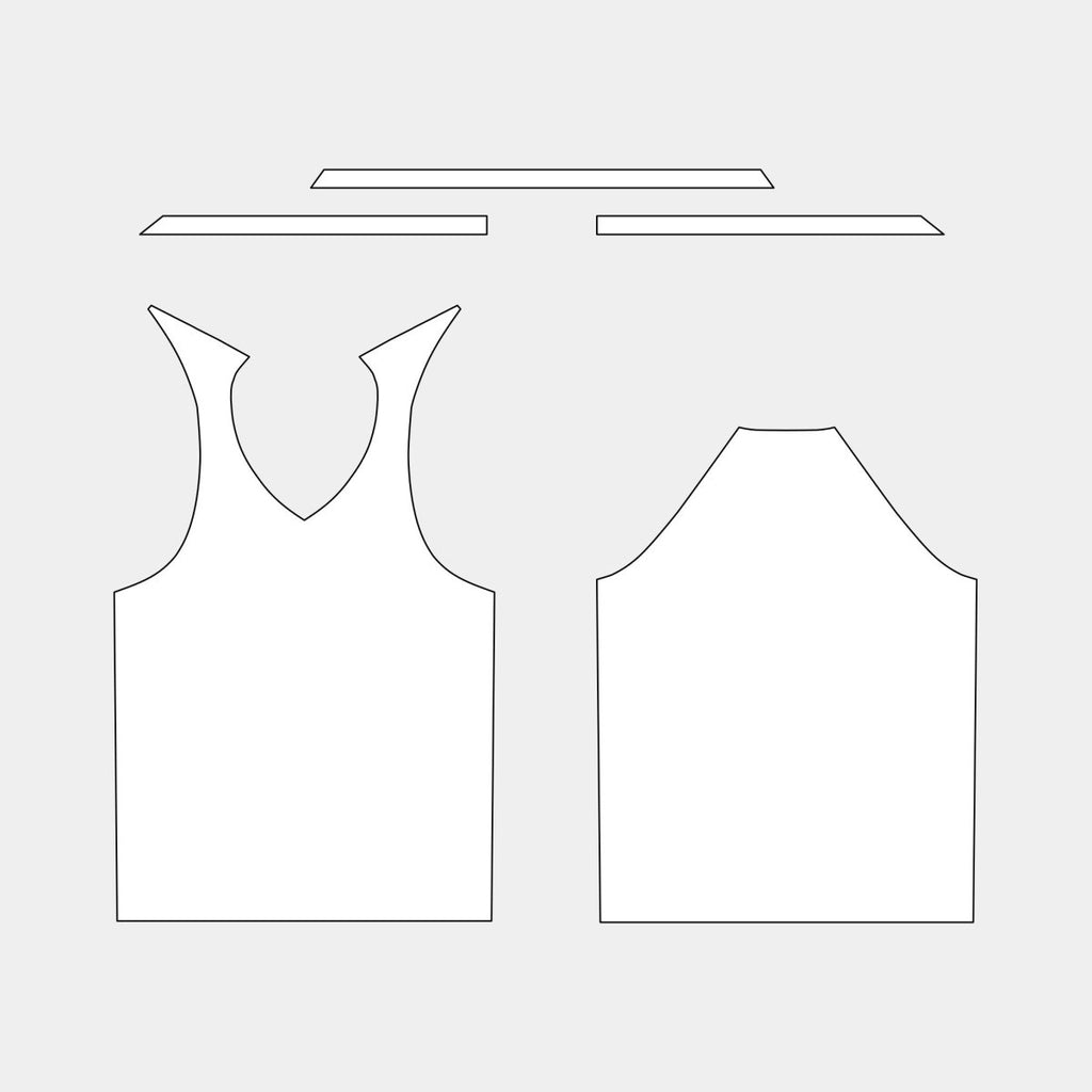 Men's Baseball Jersey - NBA Cut - V - Neck Pattern (TC341 - MBS) - Kit Designer