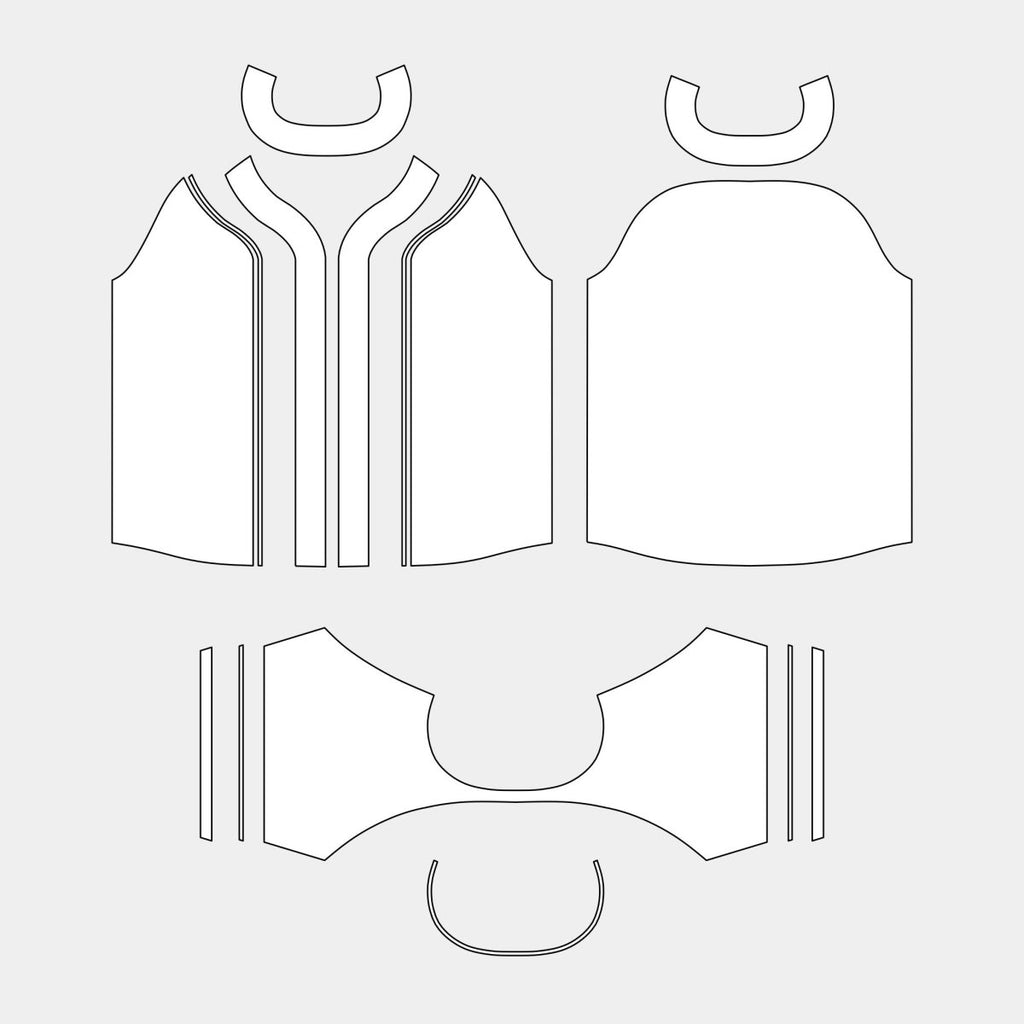 Men's Baseball Jersey with Piping Pattern (TM2301 - MBSJ) - Kit Designer