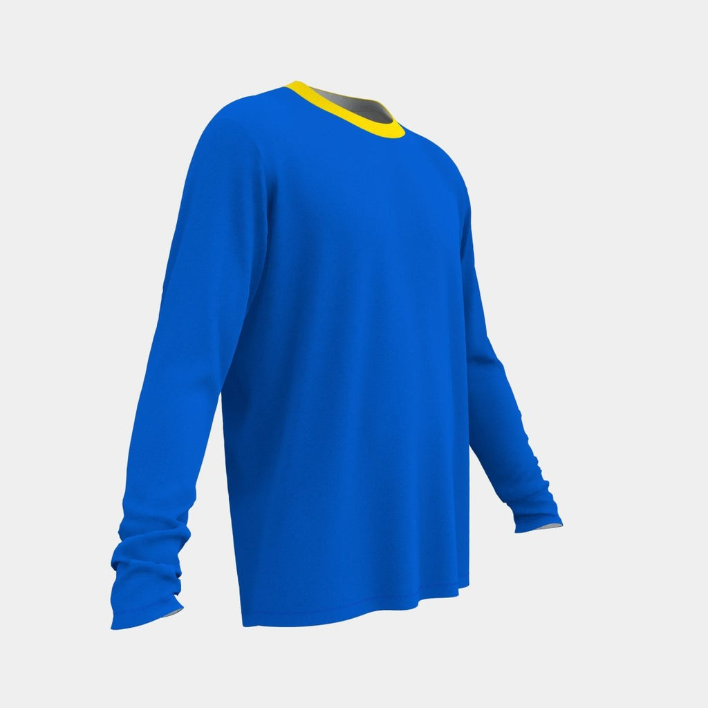 Men's Crew Neck Long Sleeve Shirt with Scoop Back - Kit Designer