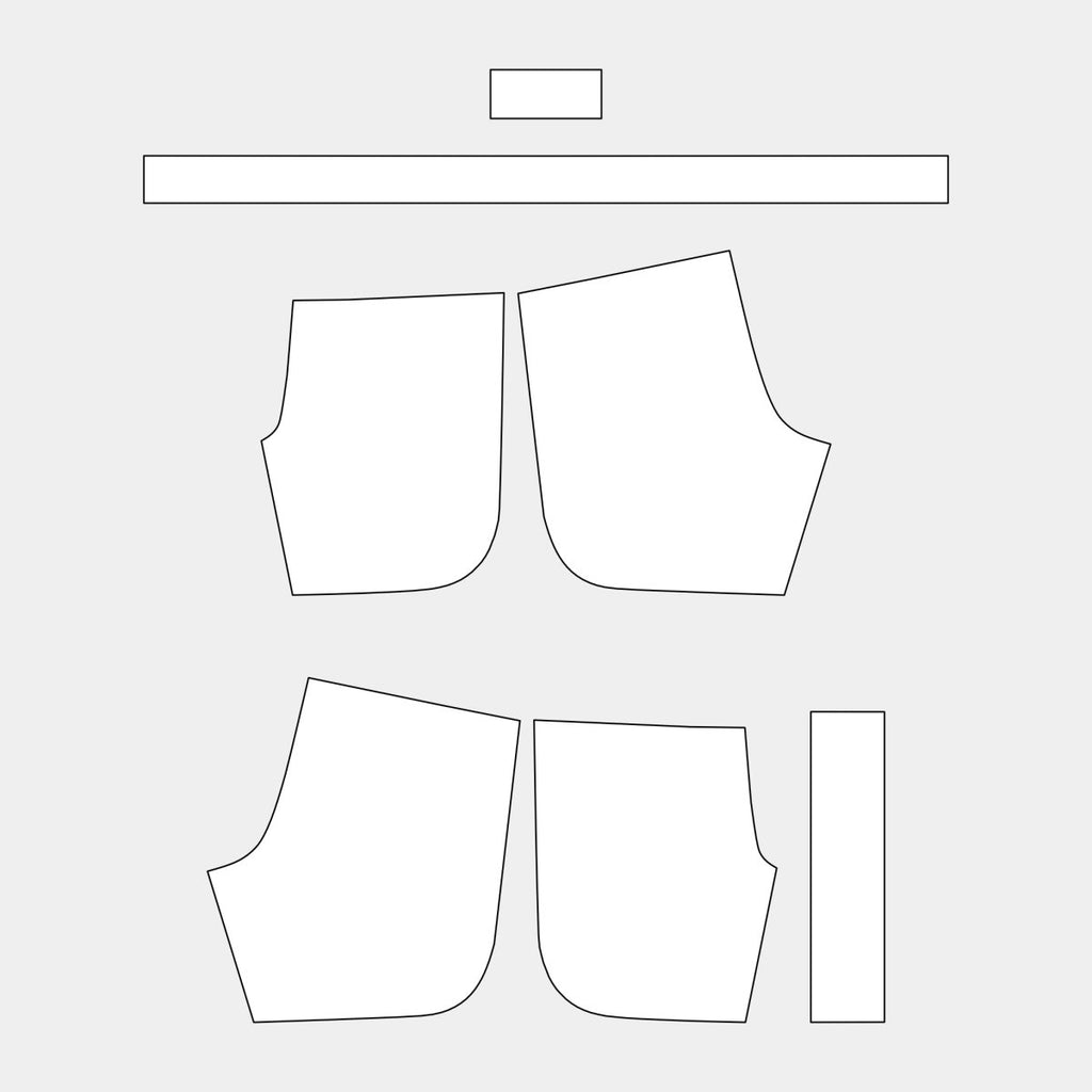Men's Grappling Shorts with Curved Slit (TC411 - MGSA) - Kit Designer