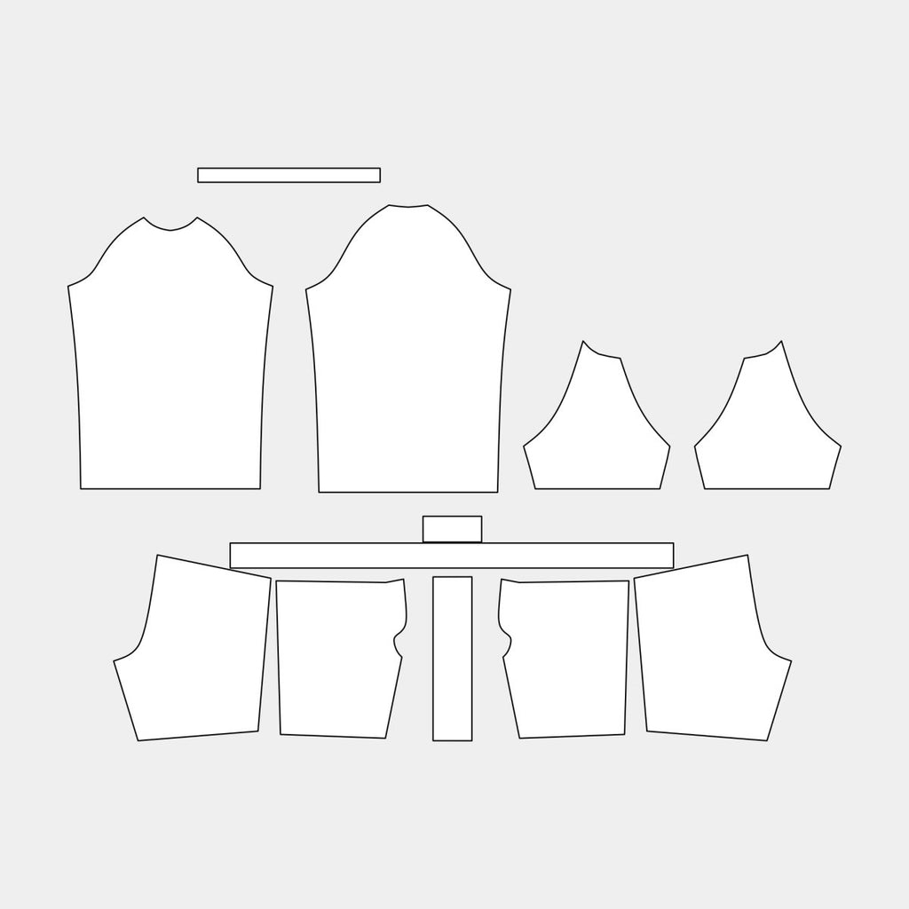 Men's Jujitsu Set Pattern (28 - MMAS & TC292 - MG) - Kit Designer
