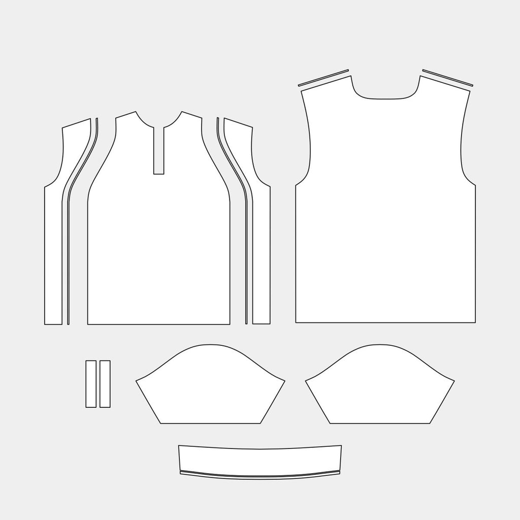 Men's Polo Shirt with Side Panel Pattern (TM1800) - Kit Designer