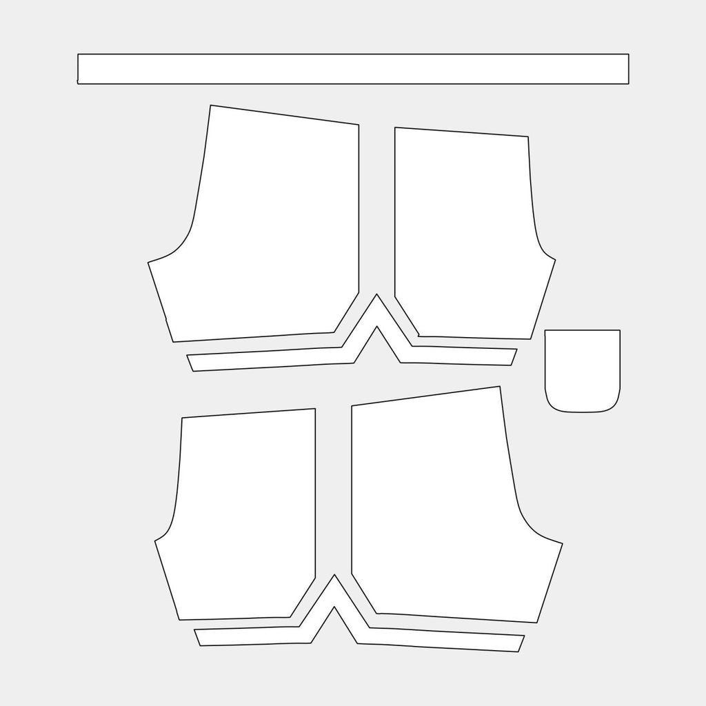 Men's Shorts with Pocket Pattern (ALVA - 43 - MS) - Kit Designer
