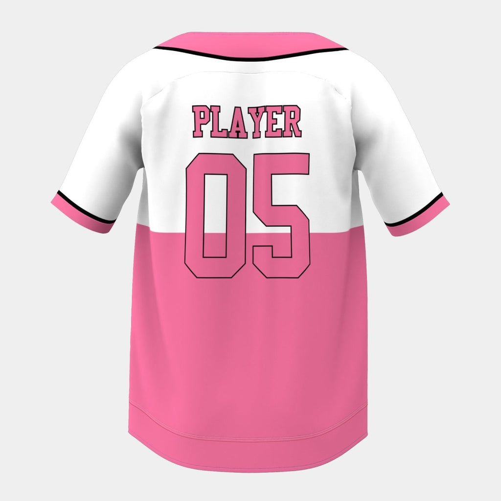 Pink Baseball Jersey with Piping - Kit Designer