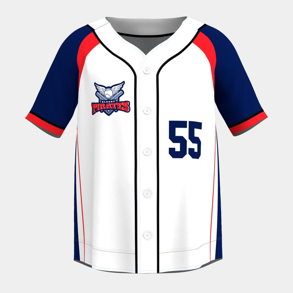 Pirates Baseball Jersey with Piping - Kit Designer