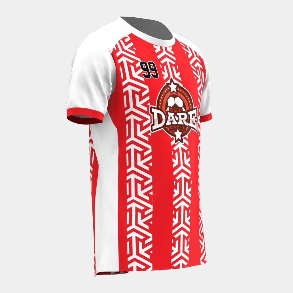 Red Dare Devil Soccer Shirt - Kit Designer