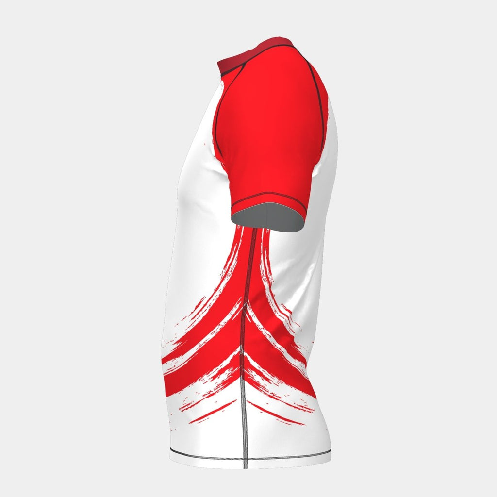 Red Warrior Rash Guard Short Sleeve - Kit Designer