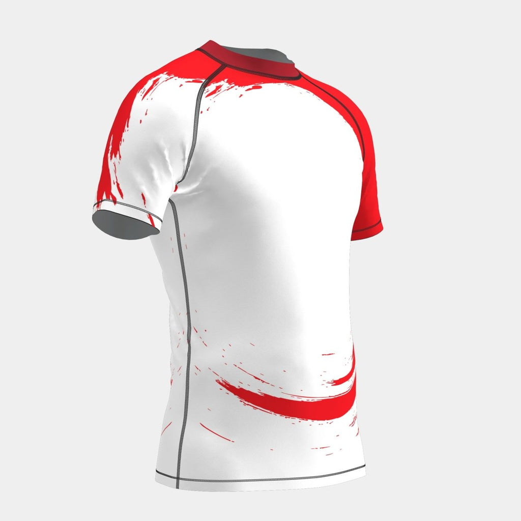 Red Warrior Rash Guard Short Sleeve - Kit Designer