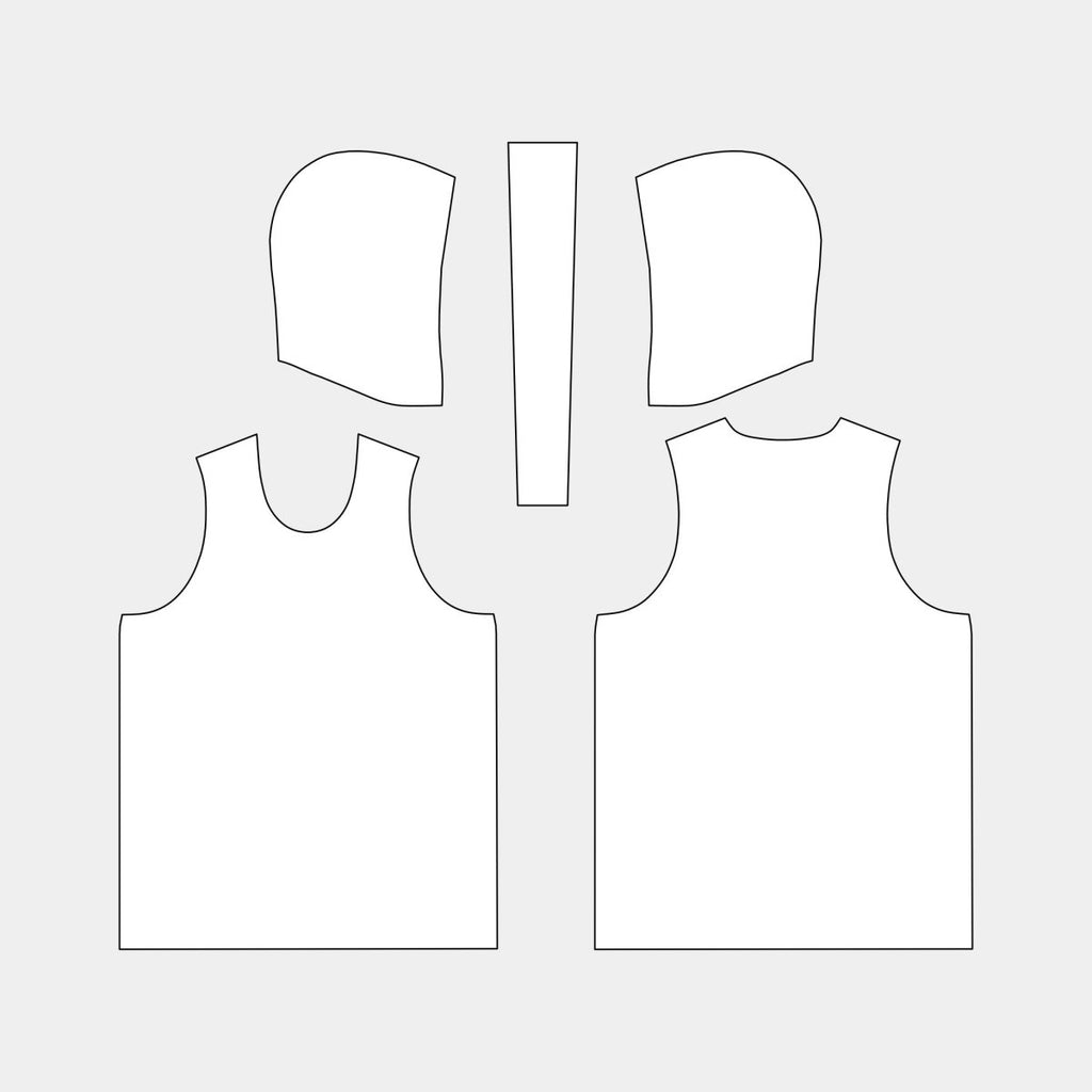 Training Hooded Tank Top with Drop Tail (MHTT - 035 - POLY JDK) - Kit Designer