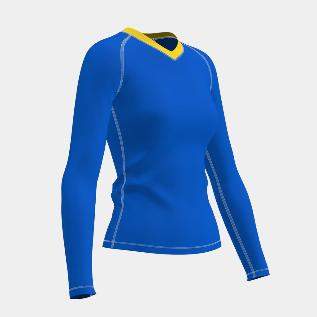 Women's Rashguard: Long Sleeve (V - Neck) - Kit Designer