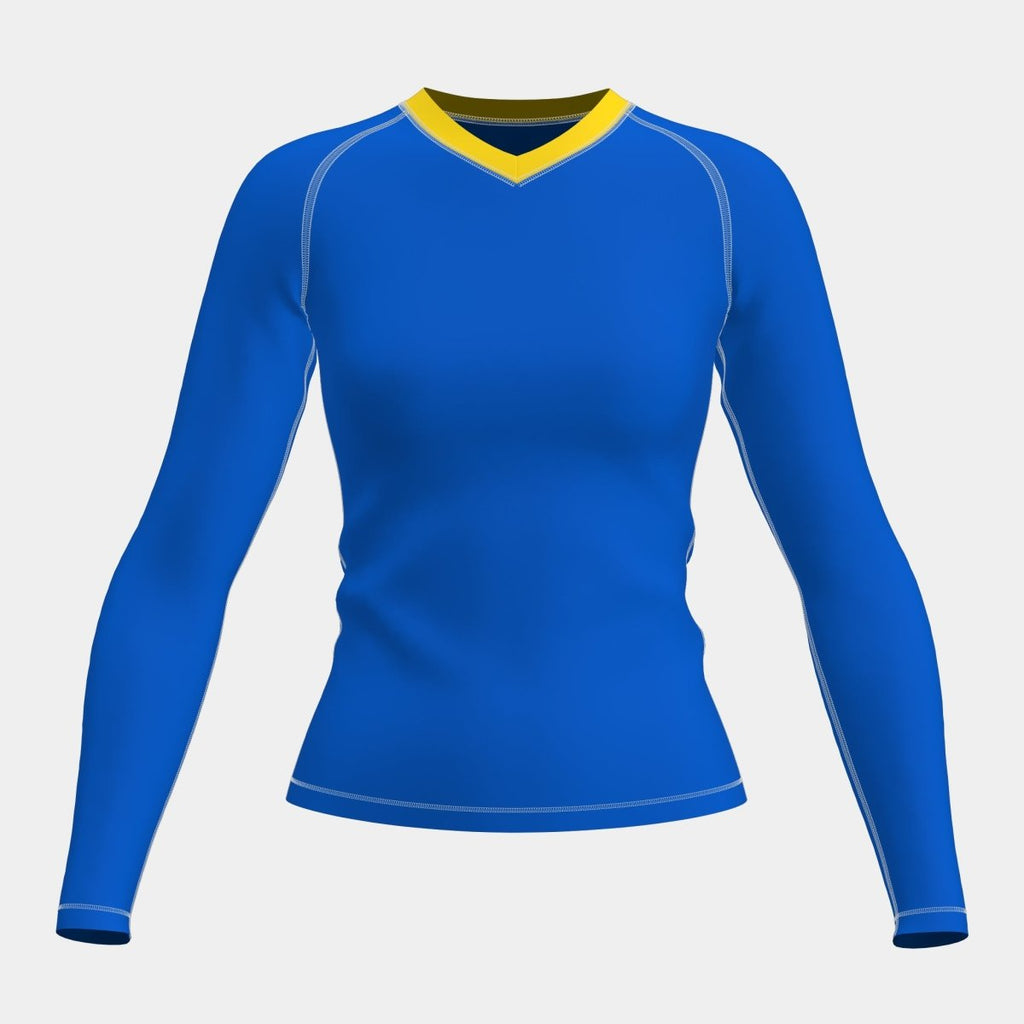Women's Rashguard: Long Sleeve (V - Neck) - Kit Designer