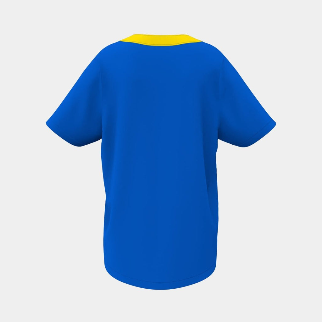 Youth 2 - Button Baseball Jersey Curved Bottom Hem - Kit Designer