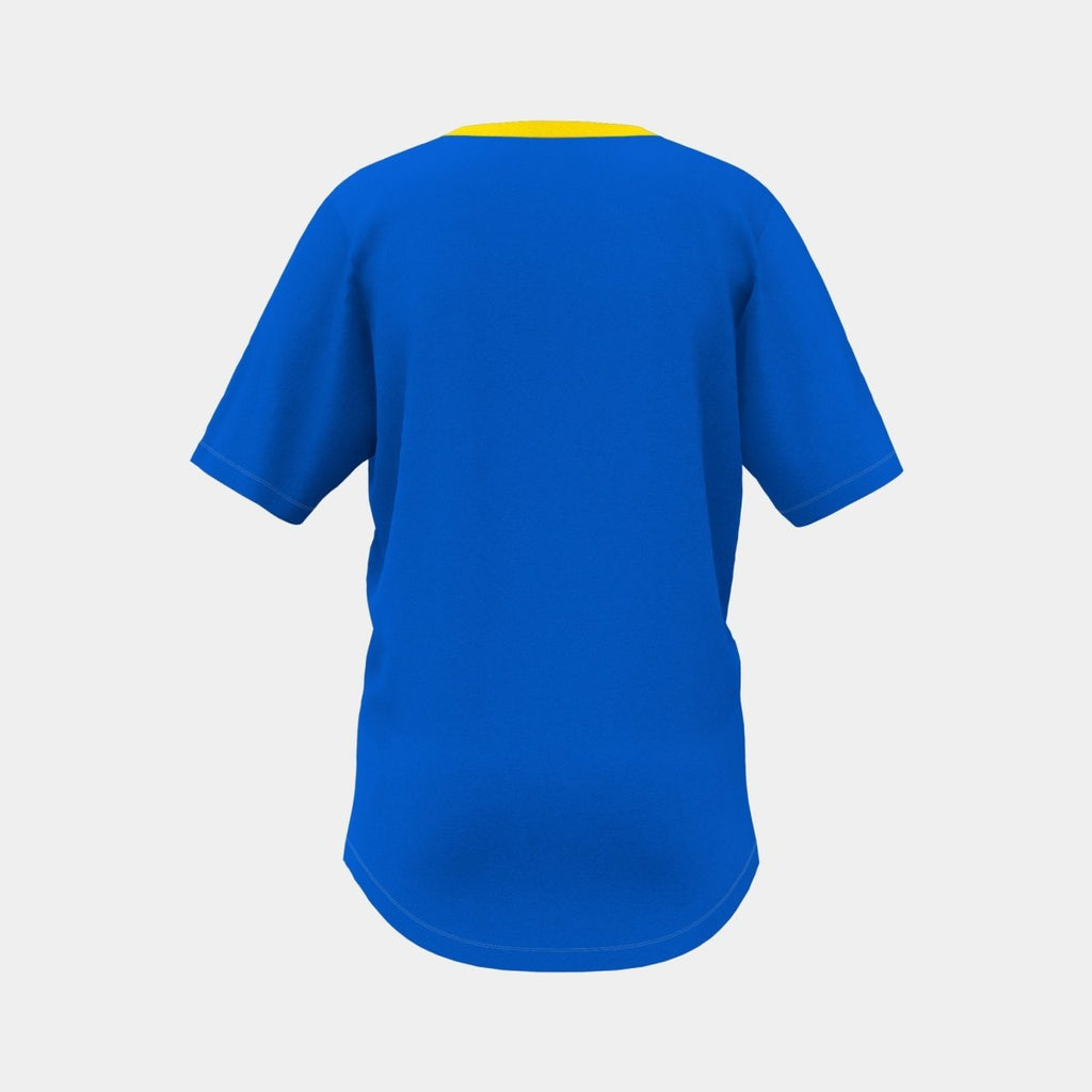 Youth V - Neck Baseball Jersey Curved Bottom Hem - Kit Designer