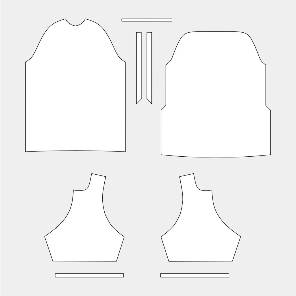 Men's Raglan Collar Shirt with Side Panel and Cuffs Pattern (TC286 - MTSR) - Kit Designer