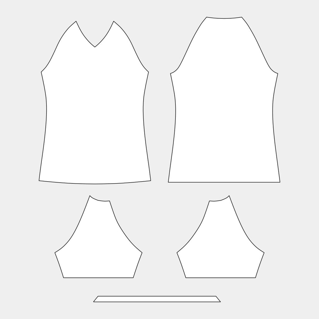 Women's Rash Guard Short Sleeve Pattern (V - Neck) Pattern (TC328 - WRGS) - Kit Designer