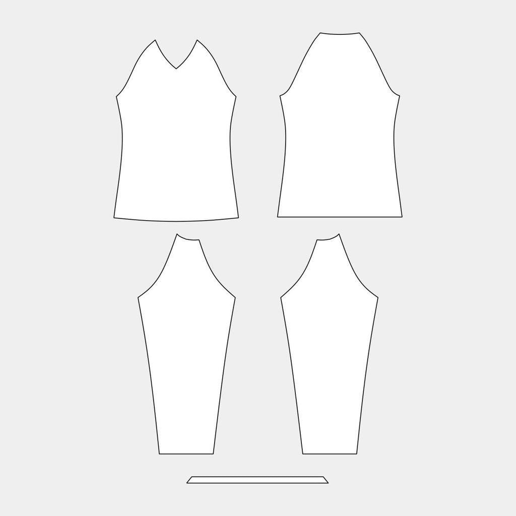 Women's Rashguard: Long Sleeve Pattern (V - Neck) Pattern (TC327 - WRGL) - Kit Designer